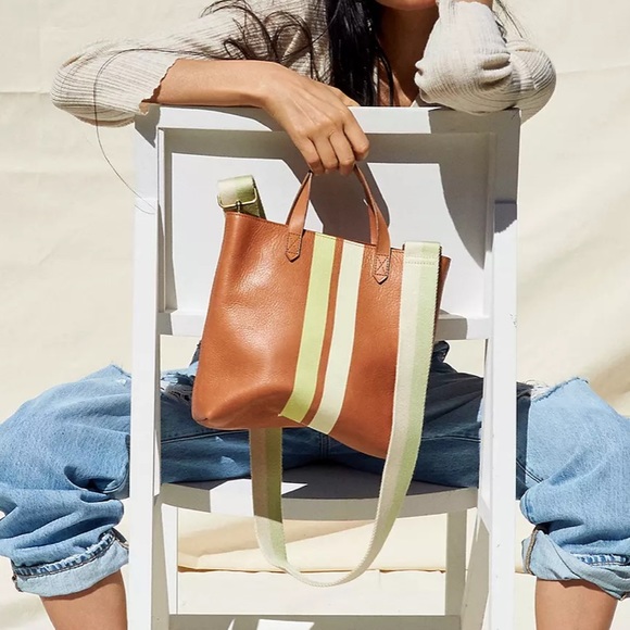 Madewell Handbags - NWT MADEWELL Zip Top Transport Stripe Edition